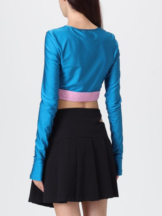 25FW 베르사체 긴팔 티셔츠 79HAH218N0008 296 Blue - VERSACE