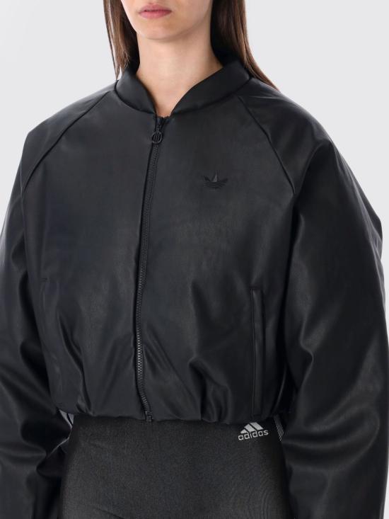 25FW 아디다스 인조 가죽 봄버 합성 다운 자켓 JX5332 Black - ADIDAS