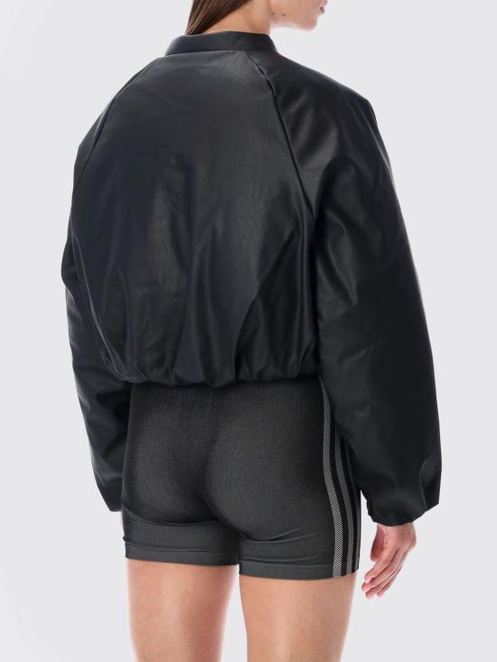 25FW 아디다스 인조 가죽 봄버 합성 다운 자켓 JX5332 Black - ADIDAS