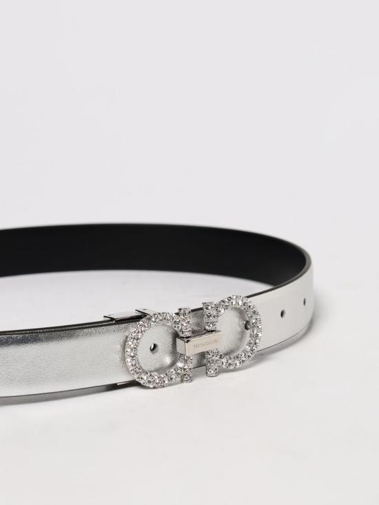 25FW 살바토레 페라가모 레귤러 벨트 23B727 746845 010 Silver - SALVATORE FERRAGAMO