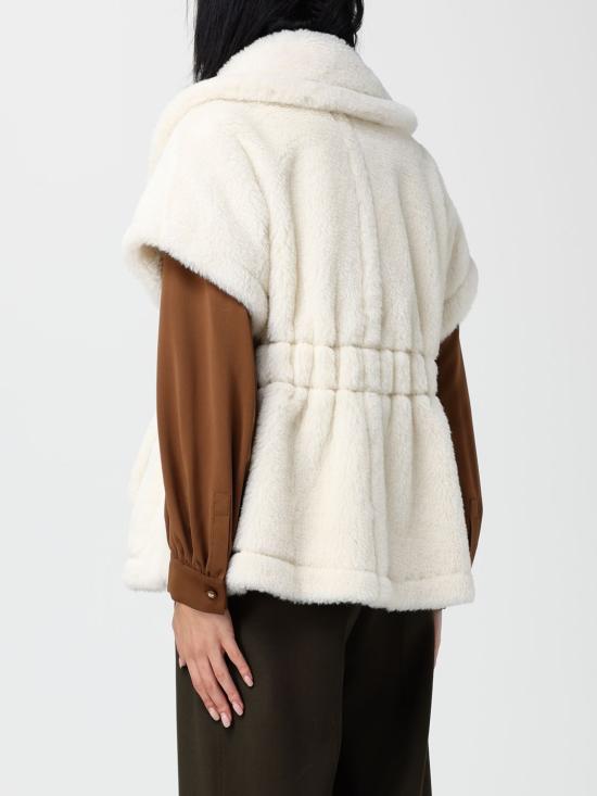 25FW 막스마라 뉴아바보 버클 케이프 2524736152600 001 White - MAX MARA