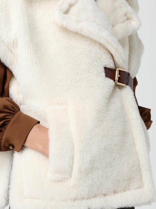 25FW 막스마라 뉴아바보 버클 케이프 2524736152600 001 White - MAX MARA