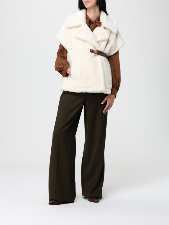 25FW 막스마라 뉴아바보 버클 케이프 2524736152600 001 White - MAX MARA