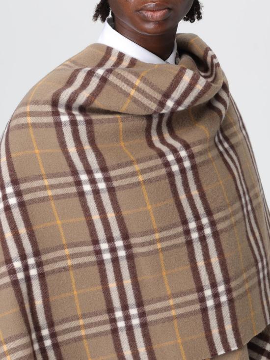 25FW 버버리 체크 울 캐시미어 케이프 8112996 Beige - BURBERRY
