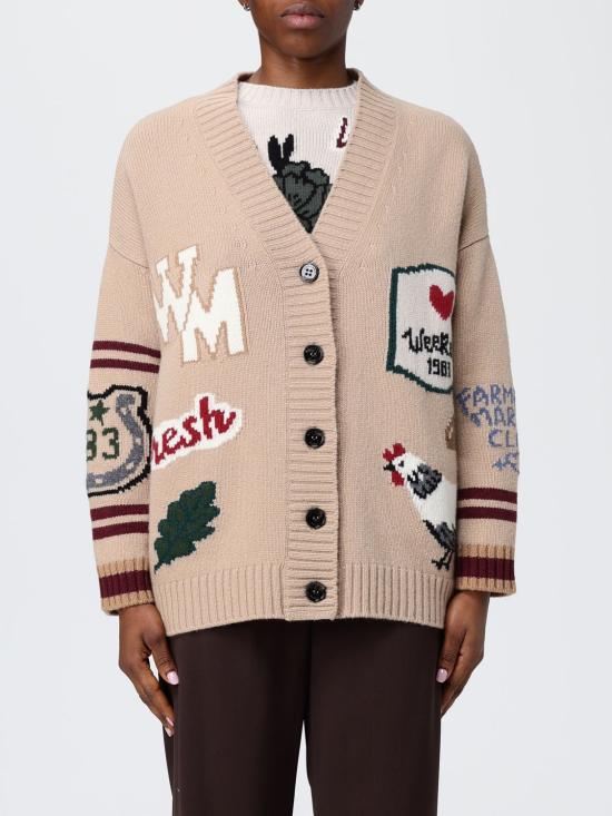 25FW 위켄드막스마라 BELGIO 벨지오 오버사이즈 버진 울 가디건 2525346082600 004 Beige