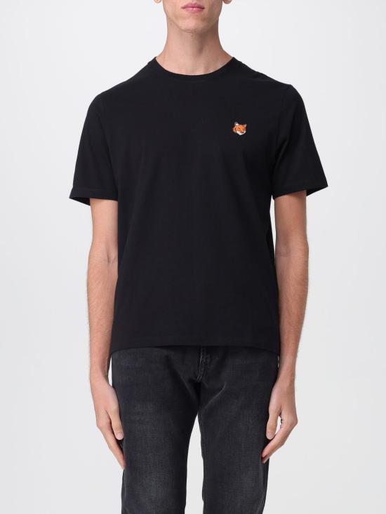 25FW 메종키츠네 폭스 헤드 레귤러 티셔츠 PM00107KJ7026 P199 Black