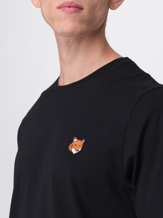 25FW 메종키츠네 폭스 헤드 레귤러 티셔츠 PM00107KJ7026 P199 Black - MAISON KITSUNE