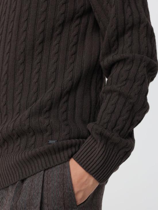 25FW 브룩스 필드 스웨터 203H J001 0989 Ebony - BROOKSFIELD