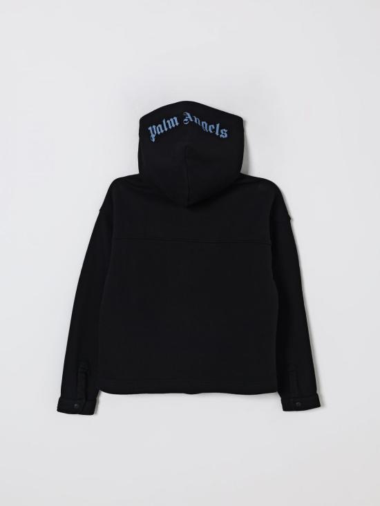 25FW [키즈] 팜앤젤스 캐주얼 자켓 PBES002F25FLE001 1040 Black - PALM ANGELS