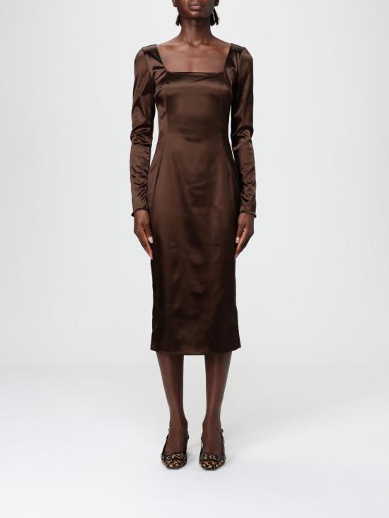 25FW 돌체앤가바나 롱 원피스 F6TYGTFURAD M0694 Brown