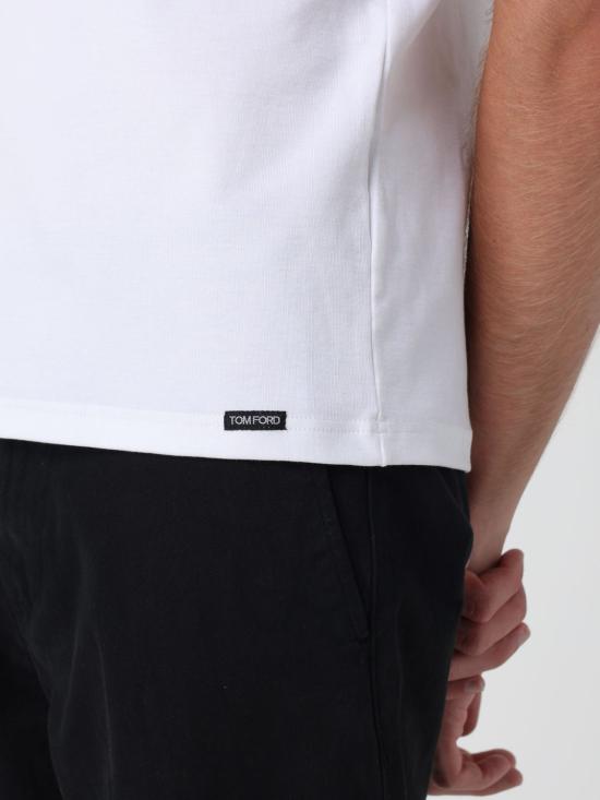 25FW 톰포드 반팔 티셔츠 T4M091040 100 White - TOMFORD