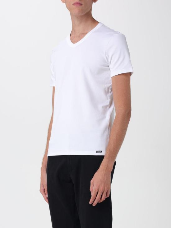 25FW 톰포드 반팔 티셔츠 T4M091040 100 White - TOMFORD