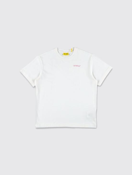 25FW [키즈] 오프화이트 티셔츠 OGAA001F25JER00D 0132 White