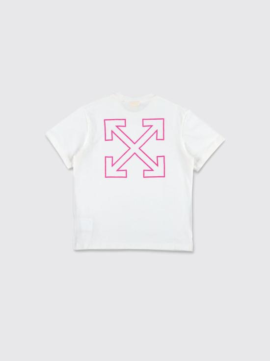 25FW [키즈] 오프화이트 티셔츠 OGAA001F25JER00D 0132 White - OFF WHITE