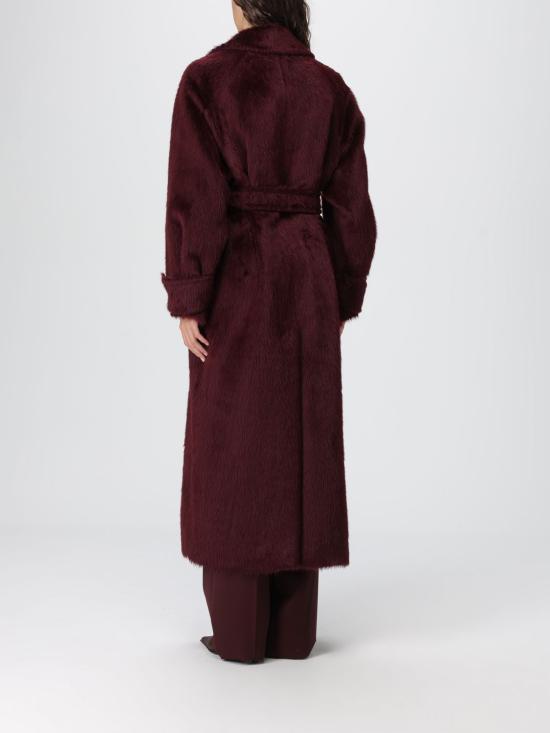 25FW 막스마라 알파카 울 롱 코트 2521016373600 003 Burgundy - MAX MARA