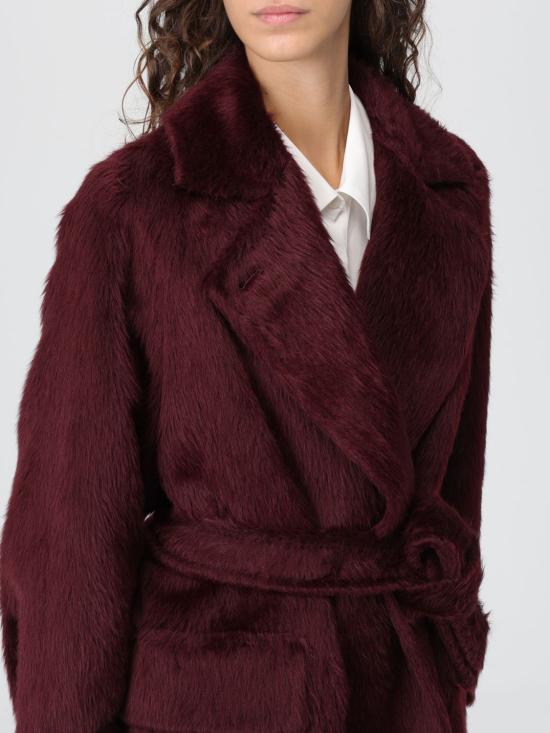 25FW 막스마라 알파카 울 롱 코트 2521016373600 003 Burgundy - MAX MARA