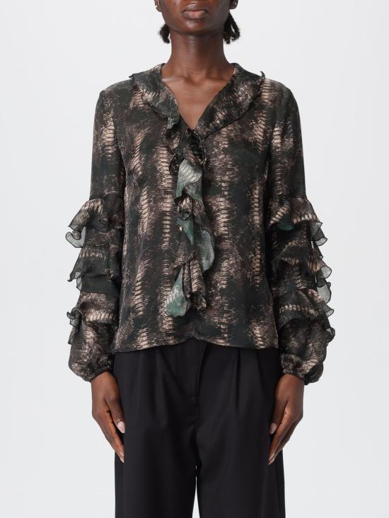 25FW 저스트까발리 긴팔 티셔츠 79PAL212NS740 747 Brown