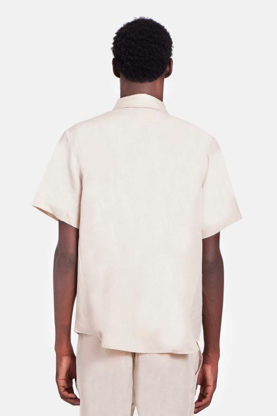  블루&크림 반팔 셔츠 텐셀 SS 버튼다운 - BLUE&CREAM