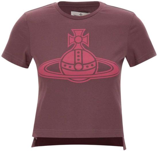 25FW 비비안웨스트우드 반팔 티셔츠 1G010015J001MH405 PURPLE