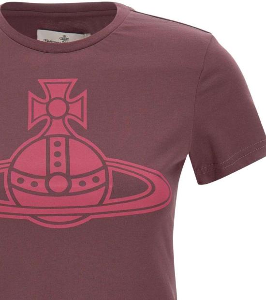 25FW 비비안웨스트우드 반팔 티셔츠 1G010015J001MH405 PURPLE - VIVIENNE WESTWOOD