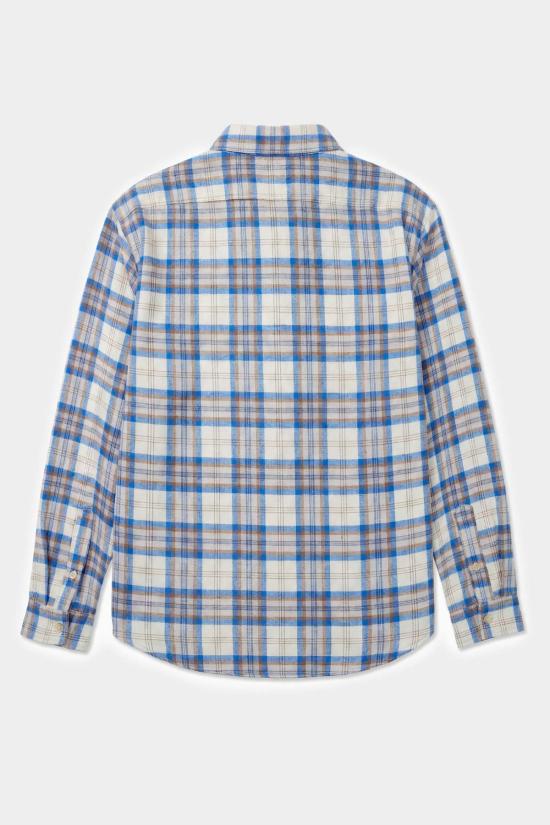  블루&크림 긴팔 셔츠 브랜든 브러시드 플란넬 - BLUE&CREAM