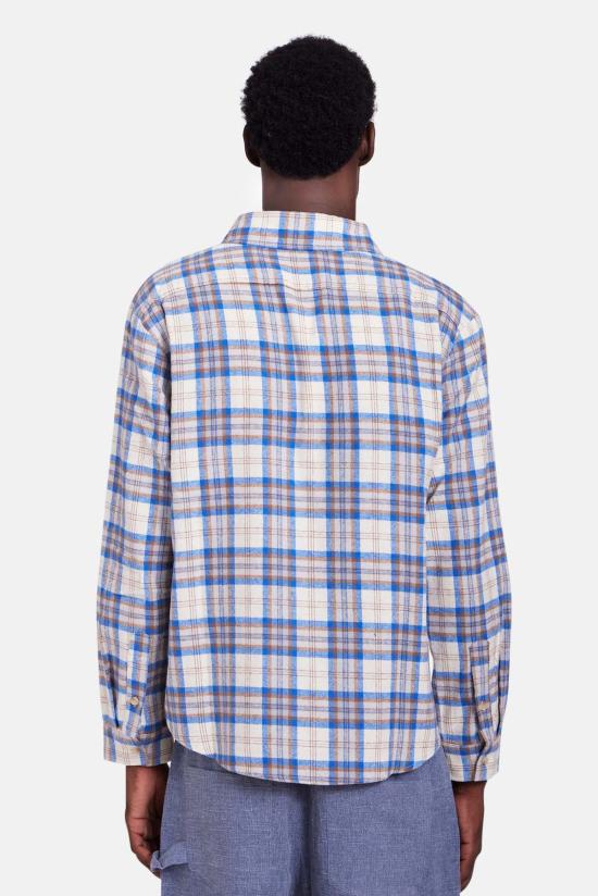  블루&크림 긴팔 셔츠 브랜든 브러시드 플란넬 - BLUE&CREAM