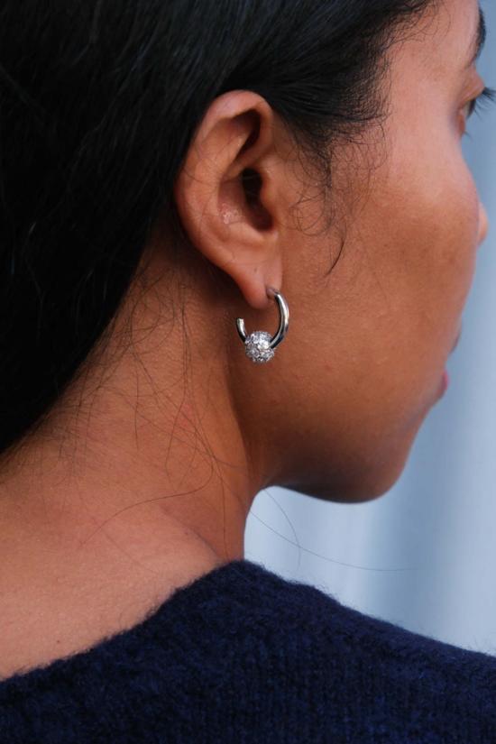  저스틴 클렌퀏 이어링 저스틴 클렌켓 샘 크리스털 귀걸이 실버 - JUSTINE CLENQUET