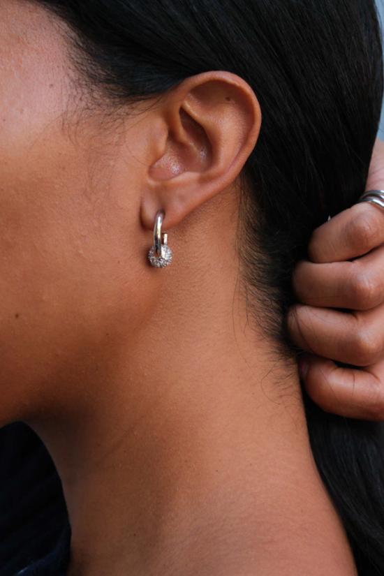  저스틴 클렌퀏 이어링 저스틴 클렌켓 샘 크리스털 귀걸이 실버 - JUSTINE CLENQUET