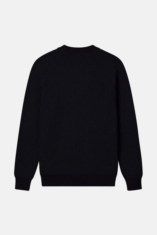  블루&크림 가디건 Bk 리브드 카디건 - BLUE&CREAM