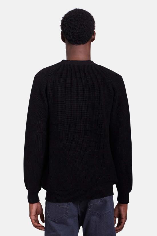  블루&크림 가디건 Bk 리브드 카디건 - BLUE&CREAM