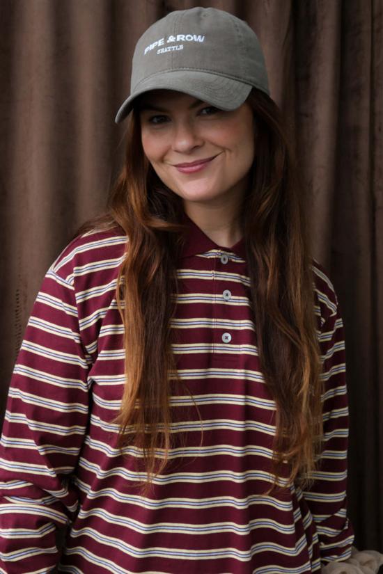  파이프앤로우 볼캡 로고  라이트 올리브