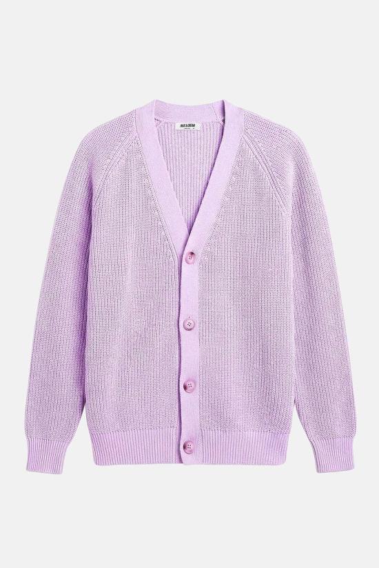  블루&크림 가디건 Bk 리브드 카디건