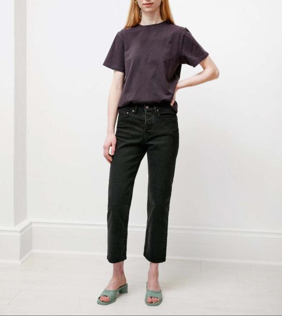  제네리카 데님 팬츠 클래식 스트레이트 진 블랙