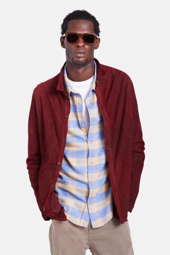  블루&크림 긴팔 셔츠 브랜든 브러시드 플란넬 - BLUE&CREAM