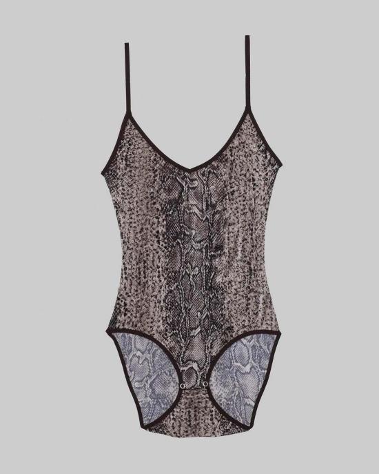  베이스레인지 바디수트 티셔츠 스네이크 세라 바디