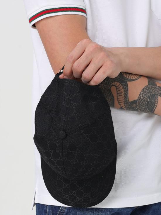 25FW 구찌 GG 립스탑 베이스볼 캡 8174924HBDV1000 BLACK DOM - GUCCI