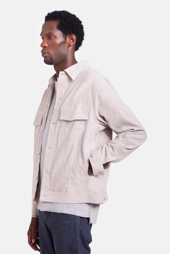  블루&크림 자켓 단테 마이크로 코드 트러커 재킷 - BLUE&CREAM