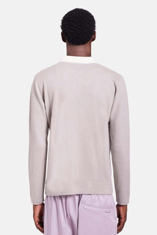  블루&크림 스웨터 캐시미어 럭비 - BLUE&CREAM