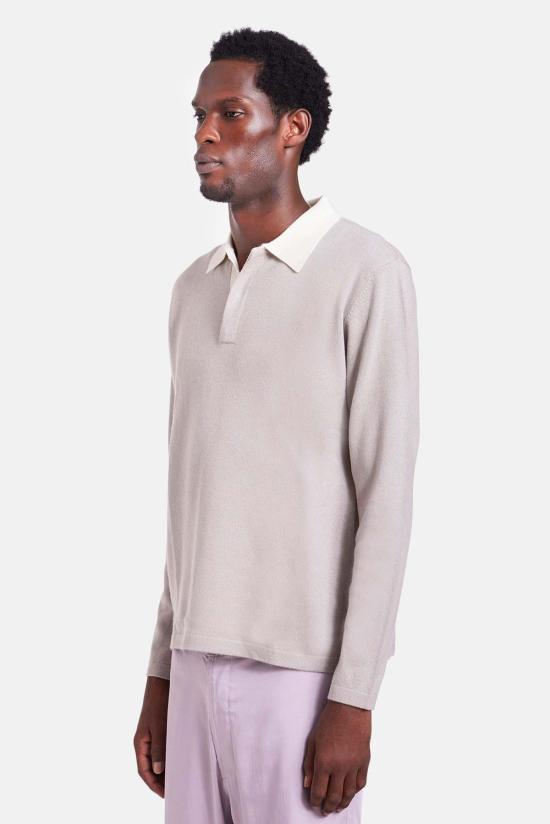  블루&크림 스웨터 캐시미어 럭비 - BLUE&CREAM