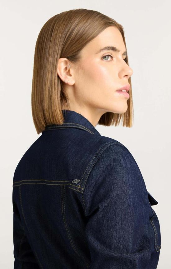  샹크 아 세트 숏 원피스 Cinq à Sept Fauna 드레스 인디고 데님 - CINQ A SEPT