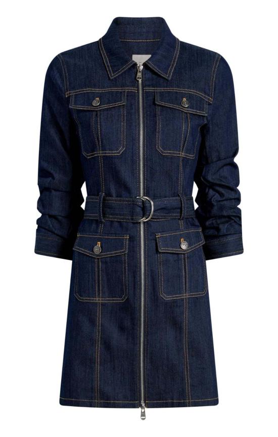  샹크 아 세트 숏 원피스 Cinq à Sept Fauna 드레스 인디고 데님 - CINQ A SEPT