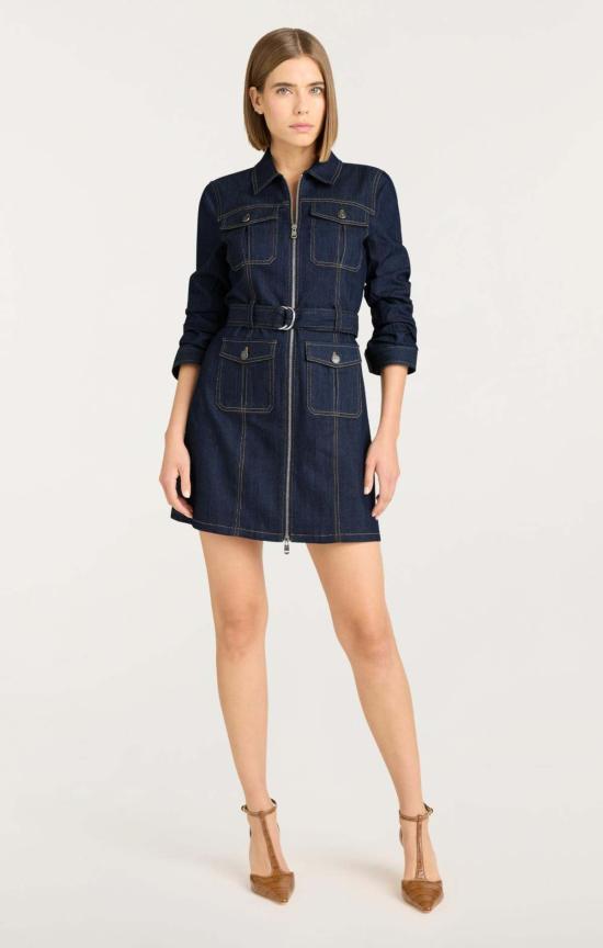  샹크 아 세트 숏 원피스 Cinq à Sept Fauna 드레스 인디고 데님