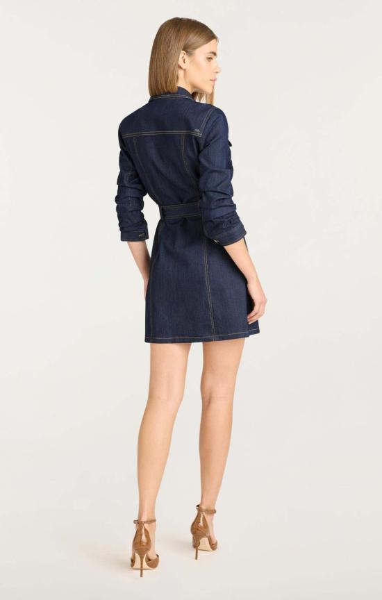 샹크 아 세트 숏 원피스 Cinq à Sept Fauna 드레스 인디고 데님 - CINQ A SEPT