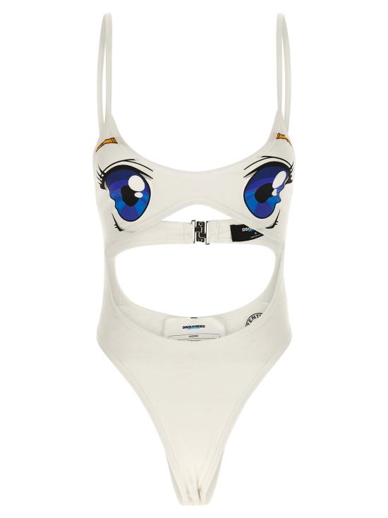 25FW 디스퀘어드2 바디수트 티셔츠 S73NA0083DTJ015961 White