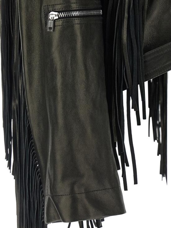 25FW 릭 오웬스 가죽 자켓 RO02E4793LNVEF109 Black - RICK OWENS