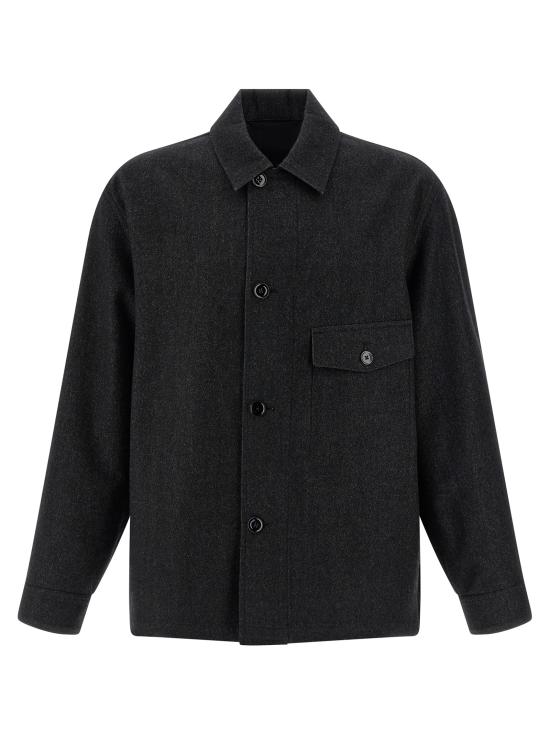 25FW 르메르 긴팔 셔츠 OV1022LF1319MU200 Black