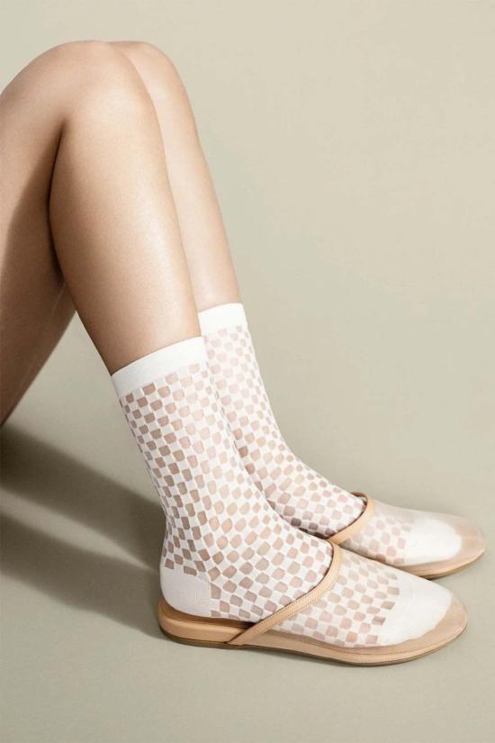  한셀 프롬 바젤 양말 한젤 프롬 바젤 아니스 쉬어 크루  아이보리 - HANSEL FROM BASEL