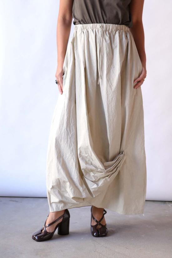  로렌 마누지안 롱 스커트 트위스트 스커트