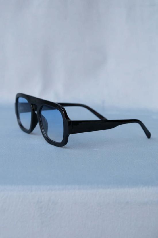  파이프앤로우 안경 베다 선글라스 블랙 프레임/블루 렌즈 - PIPE & ROW