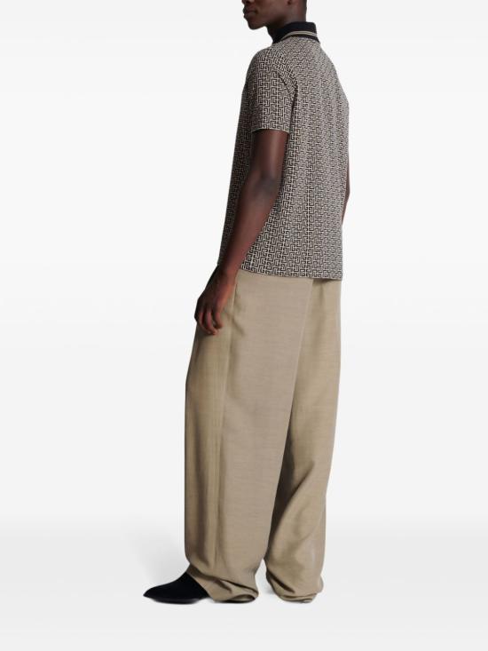 25FW 발망 폴로 티셔츠 EH1GC027BC90 GFE IVOIRE NOIR GFE - BALMAIN